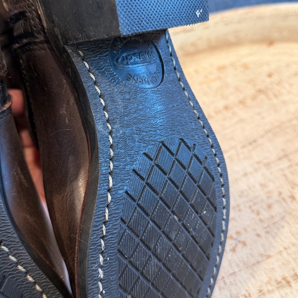 Frye Dark Brown Leather Buckle Boots - Picture 6 of 13